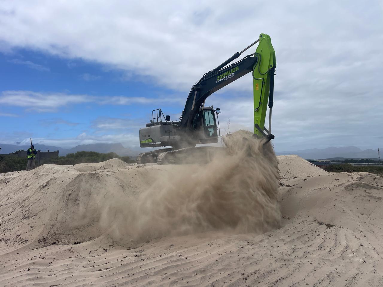 Green excavator